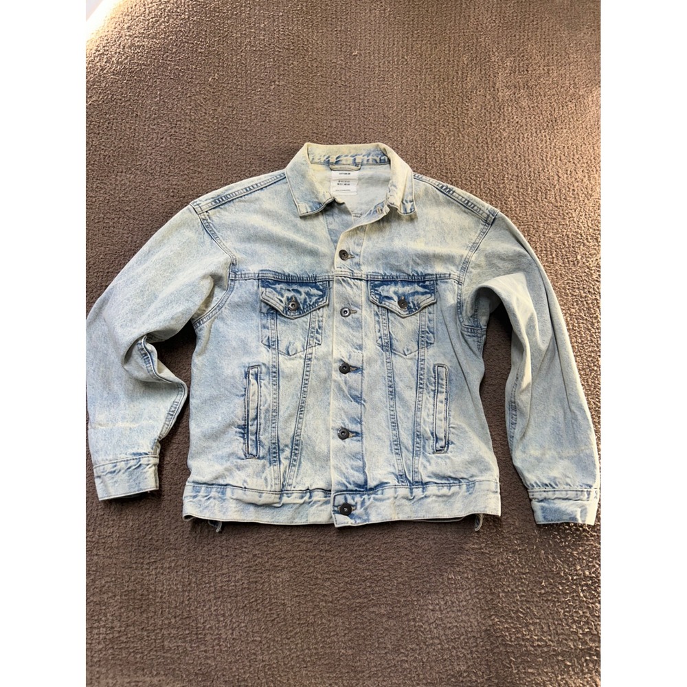 Cotton On Light Acid Wash Denim Trucker Jacket Womens 6 US Blue Vintage Style